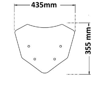 Parabrisas bajo completo con gomas y tornillos BENELLI trk 702 23- Â· 2